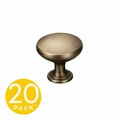 Sapphire Alpha Series Modern Round Bronze Cabinet Knob, 20pack SP-1145-K-MAB-20